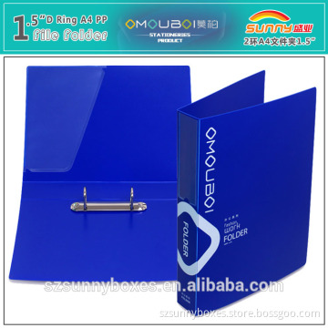 Hard Plastic Cover Designs 2-hole Ring Binder File & Document Holder